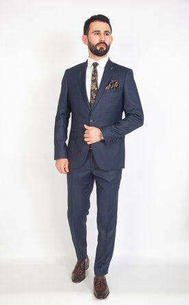 Modrý pánský oblek Slim Fit, model Lucas